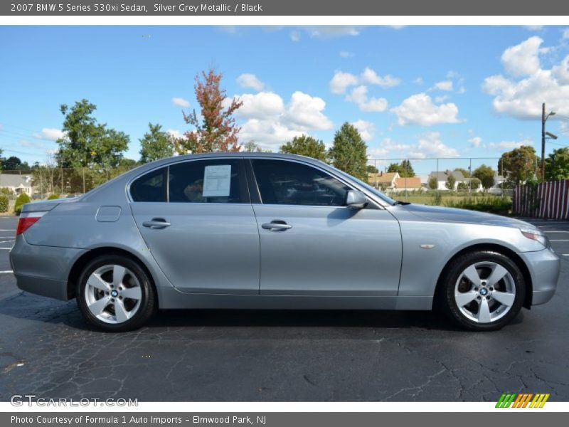 Silver Grey Metallic / Black 2007 BMW 5 Series 530xi Sedan