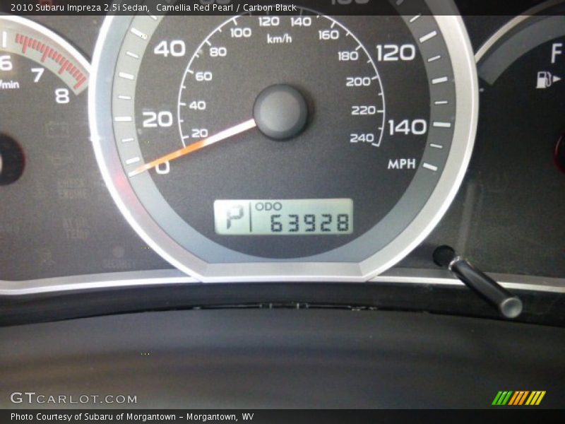 Camellia Red Pearl / Carbon Black 2010 Subaru Impreza 2.5i Sedan