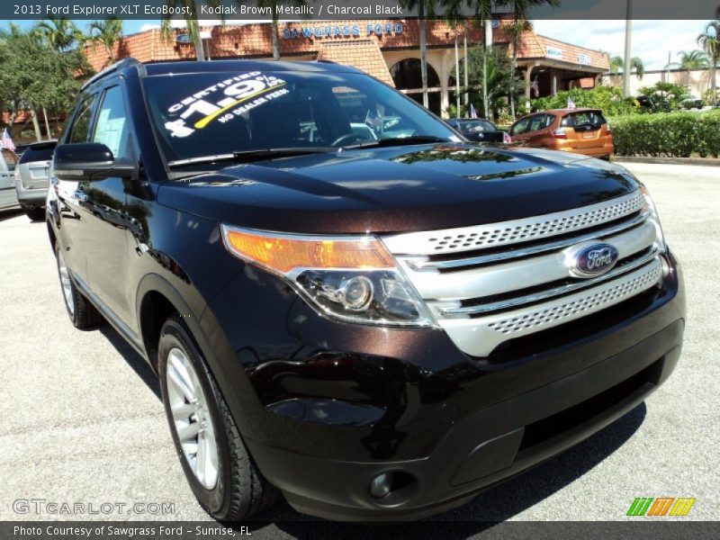 Kodiak Brown Metallic / Charcoal Black 2013 Ford Explorer XLT EcoBoost