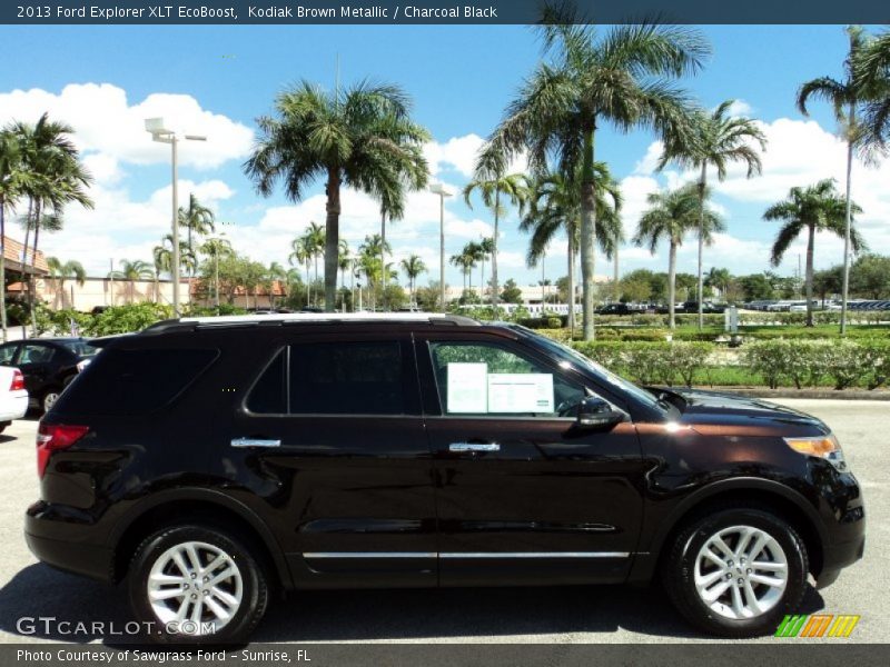Kodiak Brown Metallic / Charcoal Black 2013 Ford Explorer XLT EcoBoost