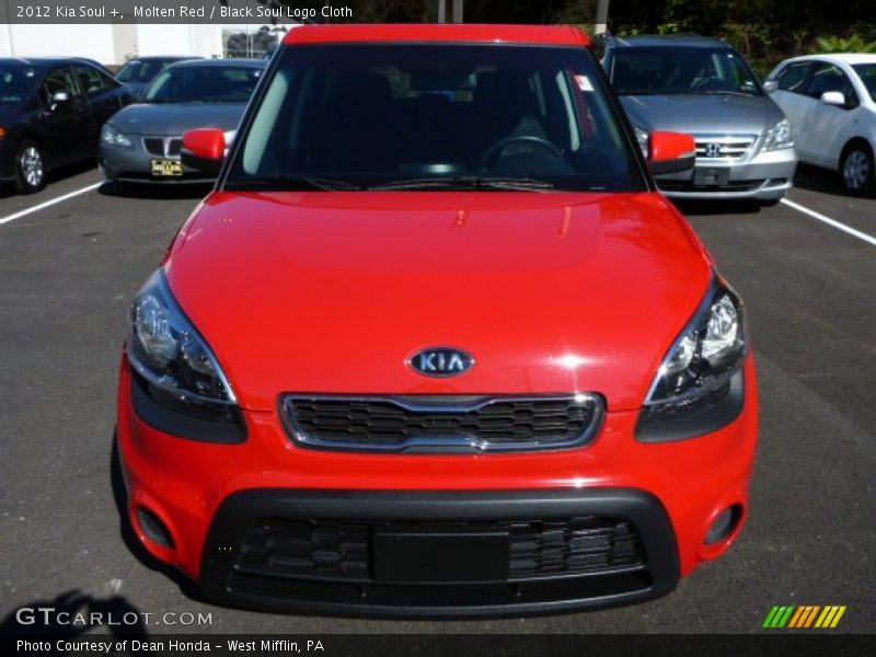 Molten Red / Black Soul Logo Cloth 2012 Kia Soul +
