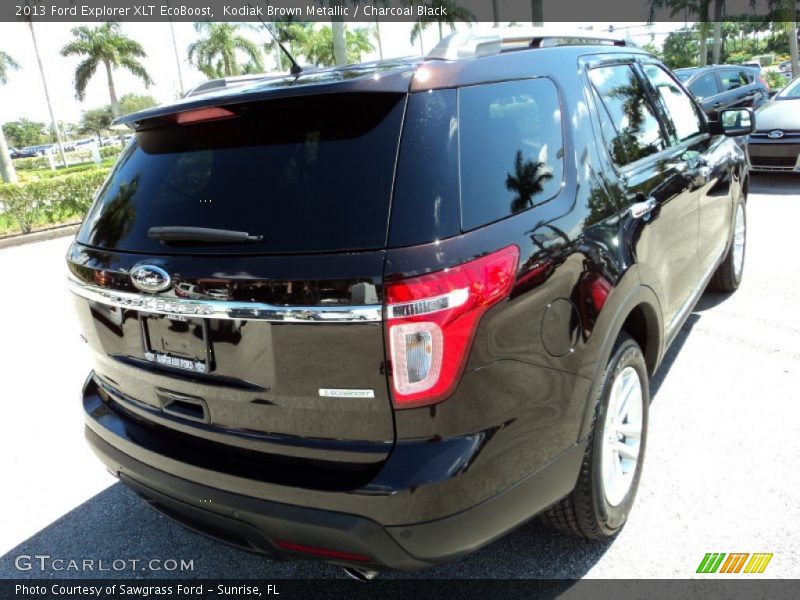 Kodiak Brown Metallic / Charcoal Black 2013 Ford Explorer XLT EcoBoost