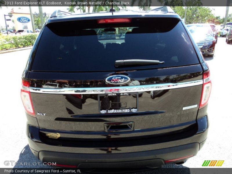 Kodiak Brown Metallic / Charcoal Black 2013 Ford Explorer XLT EcoBoost