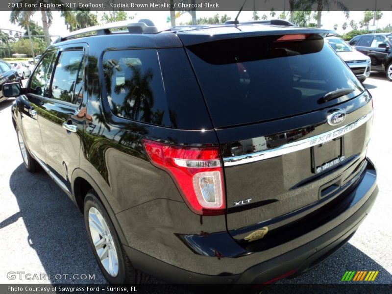 Kodiak Brown Metallic / Charcoal Black 2013 Ford Explorer XLT EcoBoost
