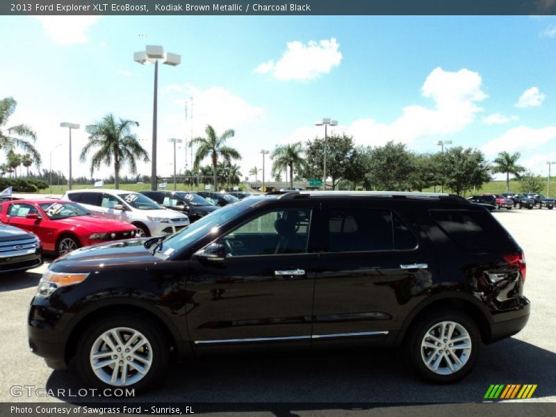 Kodiak Brown Metallic / Charcoal Black 2013 Ford Explorer XLT EcoBoost