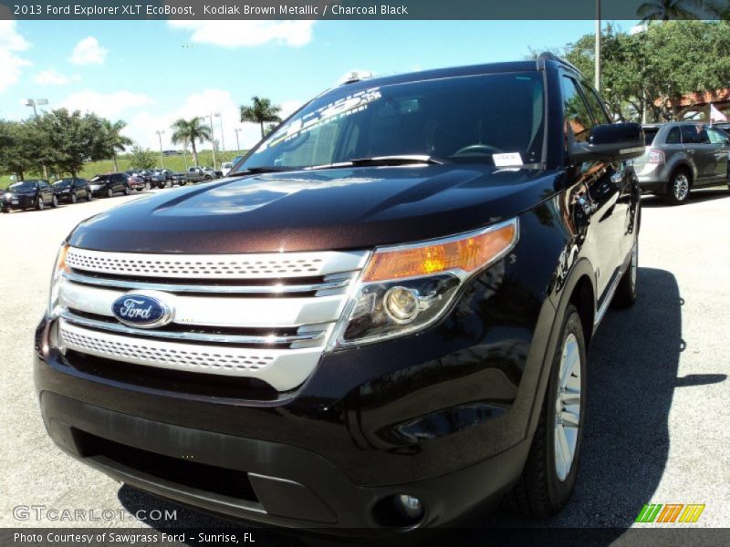 Kodiak Brown Metallic / Charcoal Black 2013 Ford Explorer XLT EcoBoost