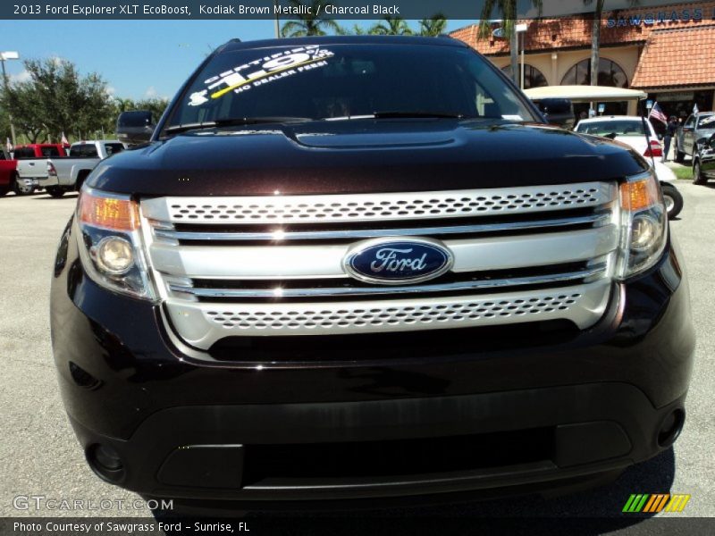 Kodiak Brown Metallic / Charcoal Black 2013 Ford Explorer XLT EcoBoost