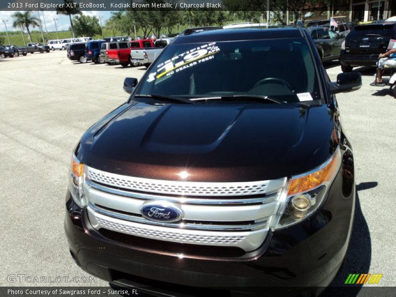 Kodiak Brown Metallic / Charcoal Black 2013 Ford Explorer XLT EcoBoost