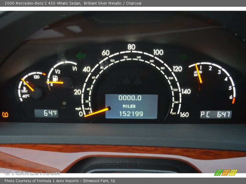 Brilliant Silver Metallic / Charcoal 2006 Mercedes-Benz S 430 4Matic Sedan
