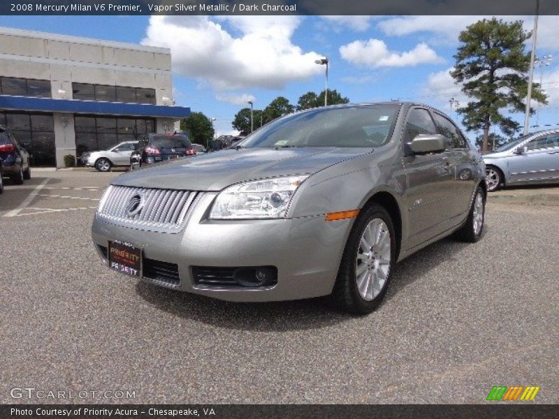 Vapor Silver Metallic / Dark Charcoal 2008 Mercury Milan V6 Premier