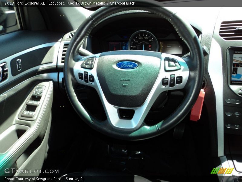 Kodiak Brown Metallic / Charcoal Black 2013 Ford Explorer XLT EcoBoost