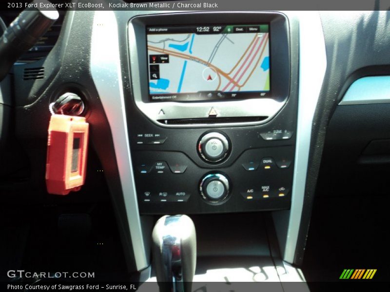 Kodiak Brown Metallic / Charcoal Black 2013 Ford Explorer XLT EcoBoost