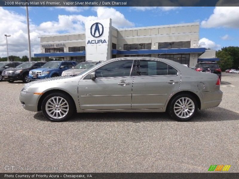 Vapor Silver Metallic / Dark Charcoal 2008 Mercury Milan V6 Premier