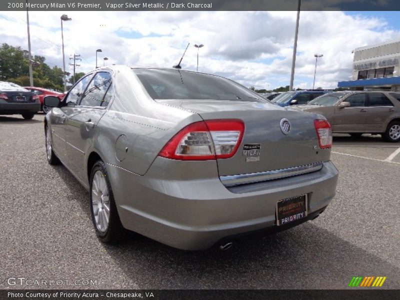 Vapor Silver Metallic / Dark Charcoal 2008 Mercury Milan V6 Premier