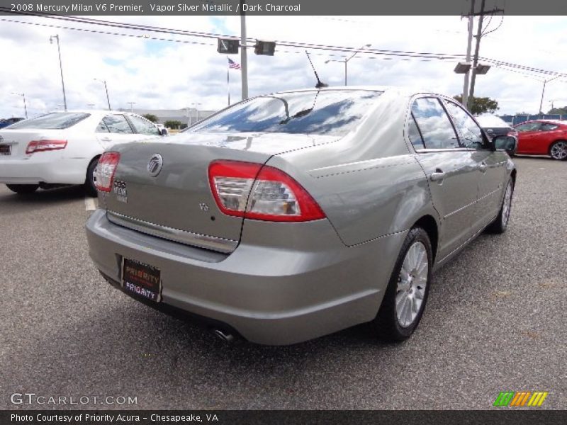 Vapor Silver Metallic / Dark Charcoal 2008 Mercury Milan V6 Premier