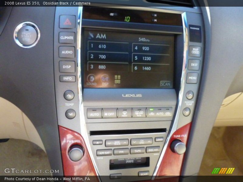 Obsidian Black / Cashmere 2008 Lexus ES 350