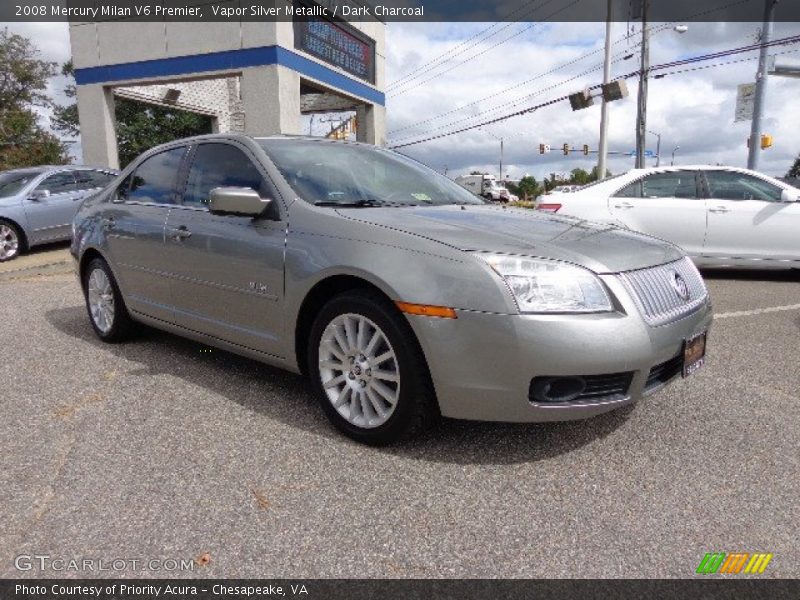 Vapor Silver Metallic / Dark Charcoal 2008 Mercury Milan V6 Premier