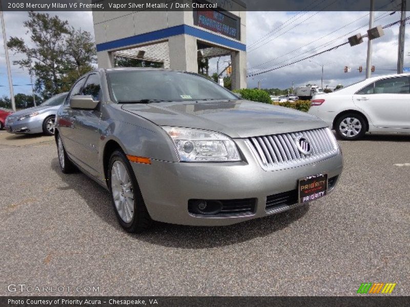 Vapor Silver Metallic / Dark Charcoal 2008 Mercury Milan V6 Premier