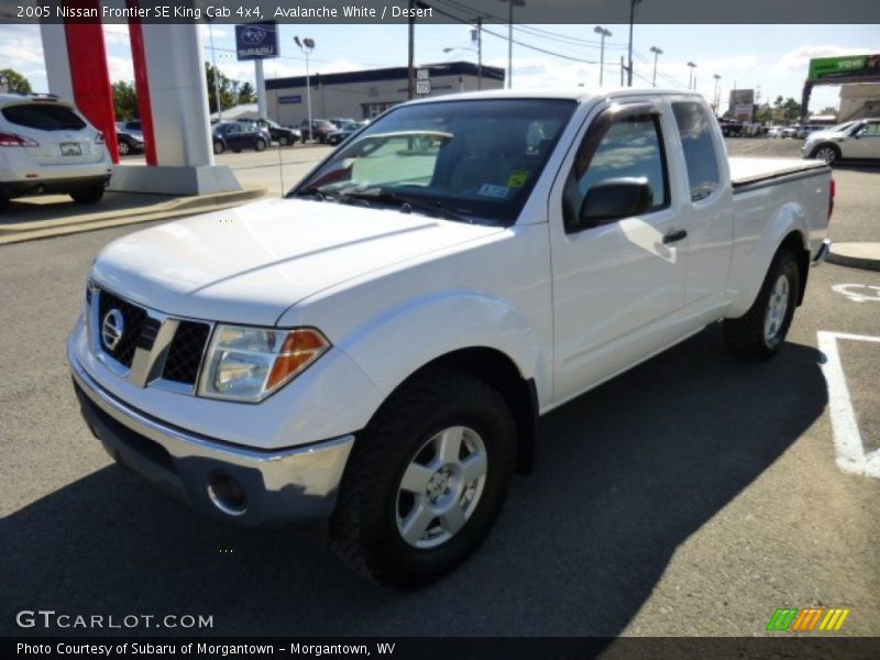 Avalanche White / Desert 2005 Nissan Frontier SE King Cab 4x4