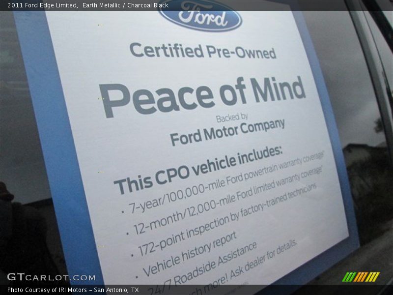 Earth Metallic / Charcoal Black 2011 Ford Edge Limited