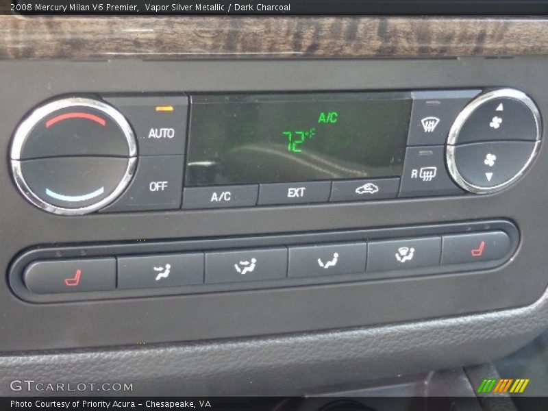 Vapor Silver Metallic / Dark Charcoal 2008 Mercury Milan V6 Premier