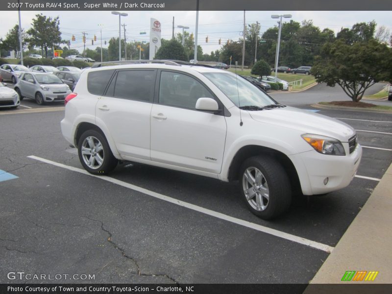 Super White / Dark Charcoal 2007 Toyota RAV4 Sport