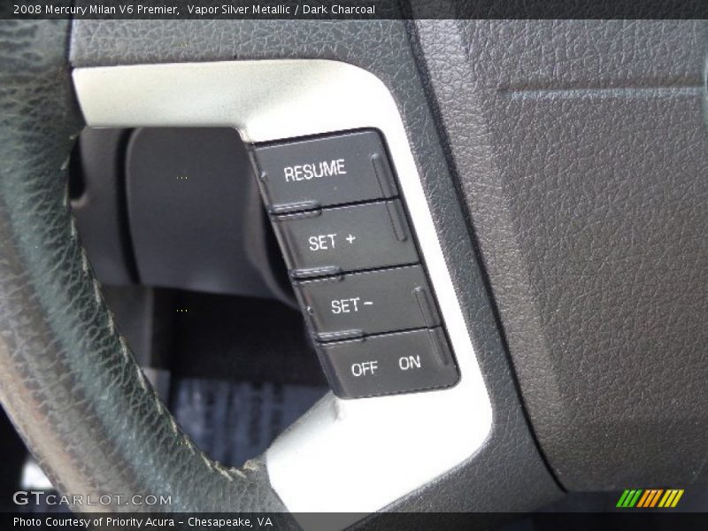 Vapor Silver Metallic / Dark Charcoal 2008 Mercury Milan V6 Premier