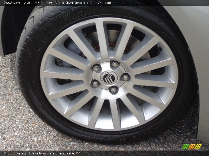 Vapor Silver Metallic / Dark Charcoal 2008 Mercury Milan V6 Premier