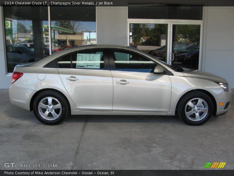 Champagne Silver Metallic / Jet Black 2014 Chevrolet Cruze LT