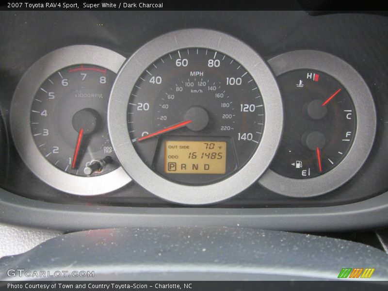 Super White / Dark Charcoal 2007 Toyota RAV4 Sport