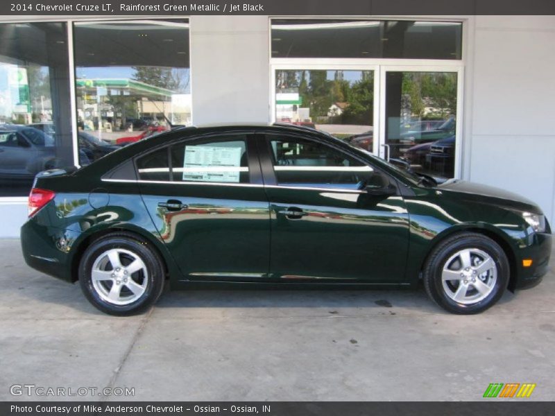 Rainforest Green Metallic / Jet Black 2014 Chevrolet Cruze LT