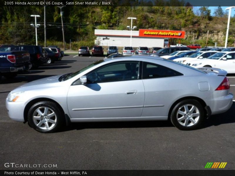 Satin Silver Metallic / Black 2005 Honda Accord EX V6 Coupe