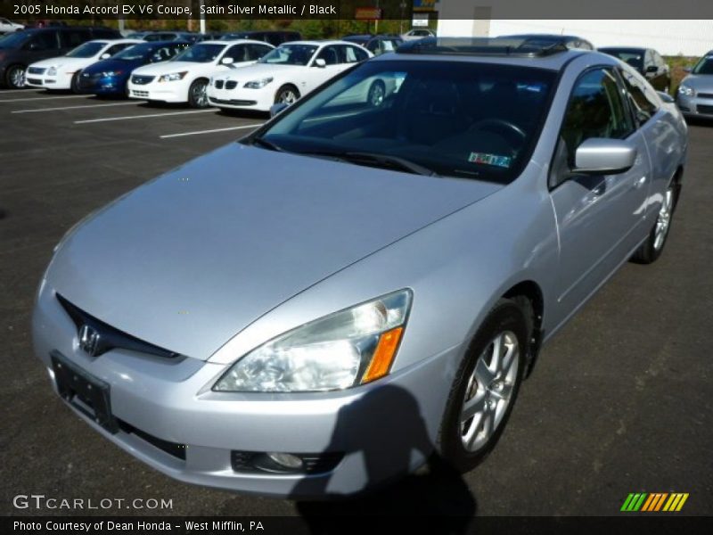 Satin Silver Metallic / Black 2005 Honda Accord EX V6 Coupe