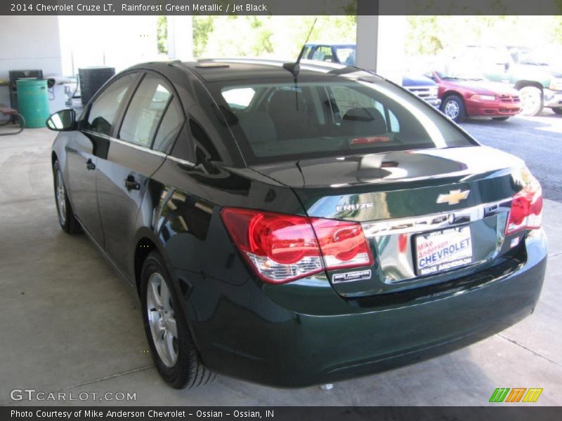 Rainforest Green Metallic / Jet Black 2014 Chevrolet Cruze LT