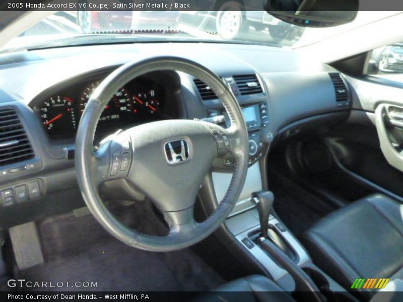 Satin Silver Metallic / Black 2005 Honda Accord EX V6 Coupe