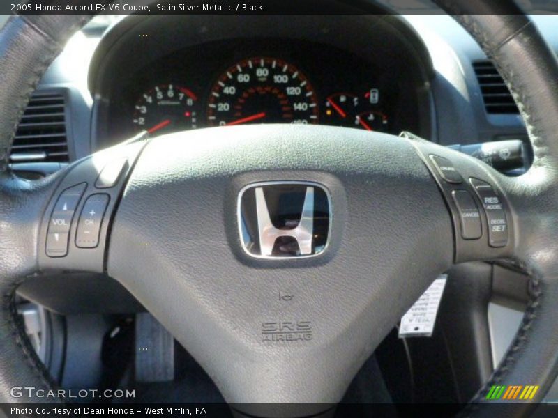 Satin Silver Metallic / Black 2005 Honda Accord EX V6 Coupe