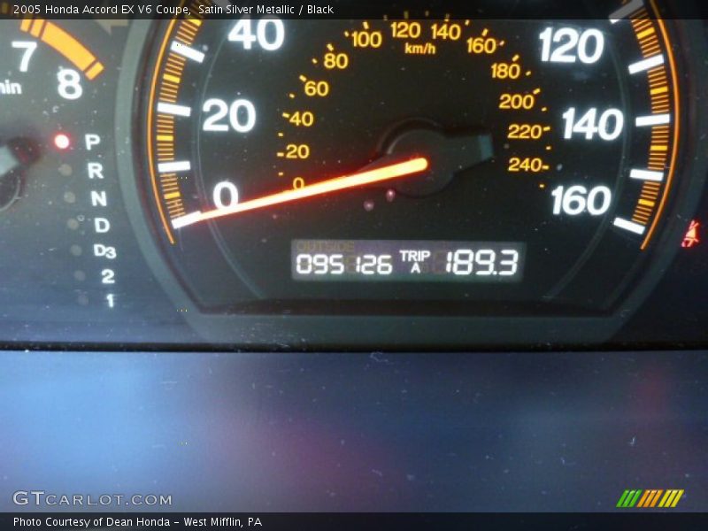 Satin Silver Metallic / Black 2005 Honda Accord EX V6 Coupe