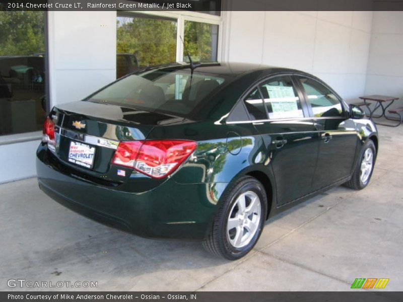 Rainforest Green Metallic / Jet Black 2014 Chevrolet Cruze LT