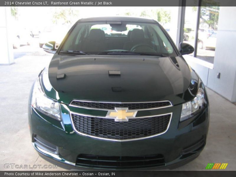 Rainforest Green Metallic / Jet Black 2014 Chevrolet Cruze LT