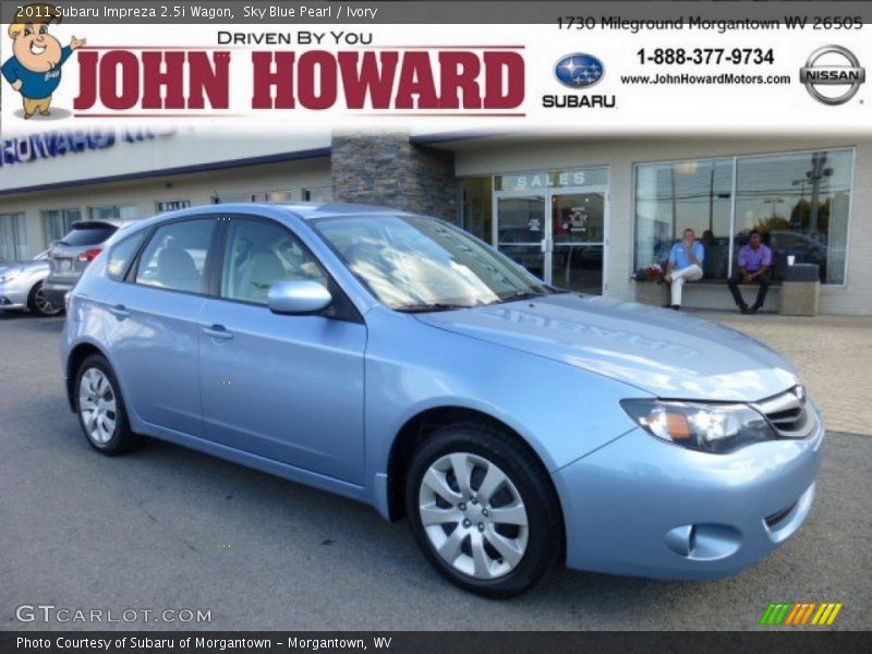 Sky Blue Pearl / Ivory 2011 Subaru Impreza 2.5i Wagon