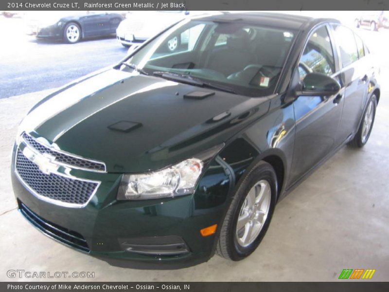 Rainforest Green Metallic / Jet Black 2014 Chevrolet Cruze LT