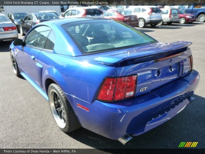 Sonic Blue Metallic / Medium Graphite 2004 Ford Mustang GT Coupe