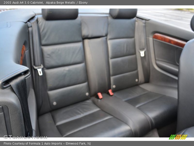 Rear Seat of 2003 A4 3.0 Cabriolet