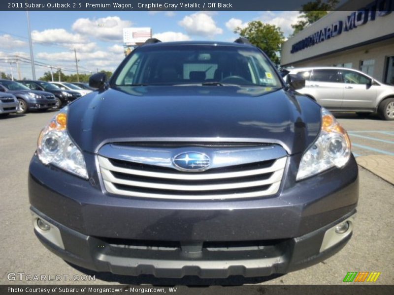 Graphite Gray Metallic / Off Black 2011 Subaru Outback 2.5i Premium Wagon