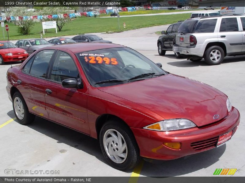 Cayenne Red Metallic / Graphite 1999 Chevrolet Cavalier Sedan
