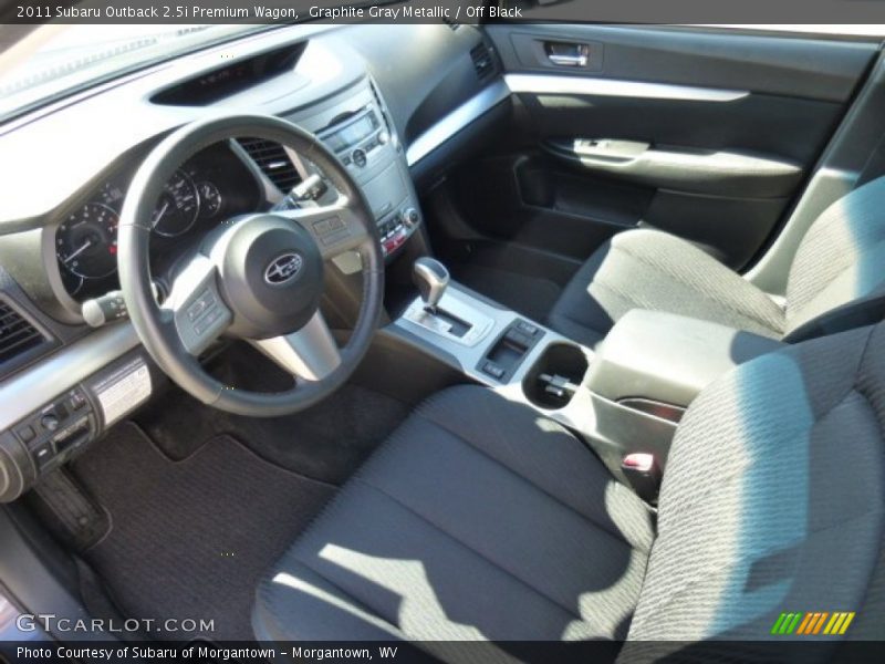 Graphite Gray Metallic / Off Black 2011 Subaru Outback 2.5i Premium Wagon