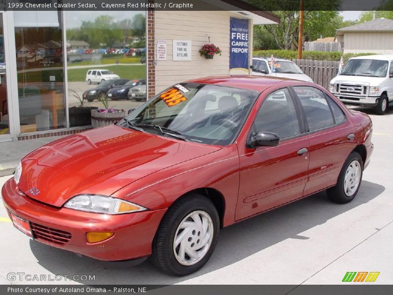 Cayenne Red Metallic / Graphite 1999 Chevrolet Cavalier Sedan