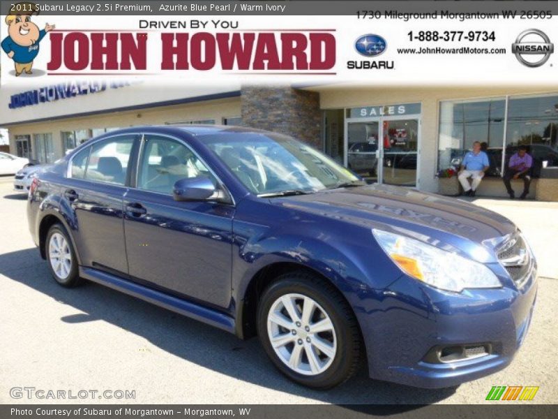 Azurite Blue Pearl / Warm Ivory 2011 Subaru Legacy 2.5i Premium