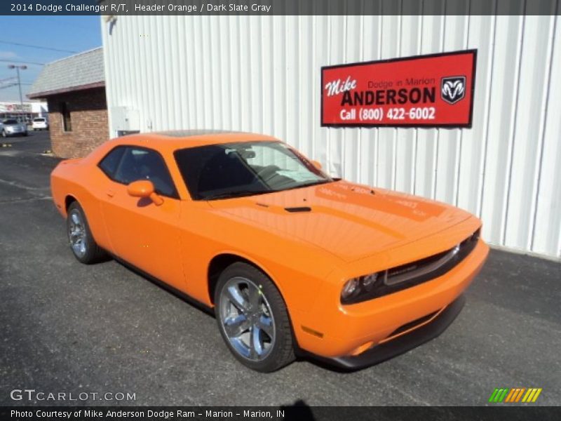 Header Orange / Dark Slate Gray 2014 Dodge Challenger R/T