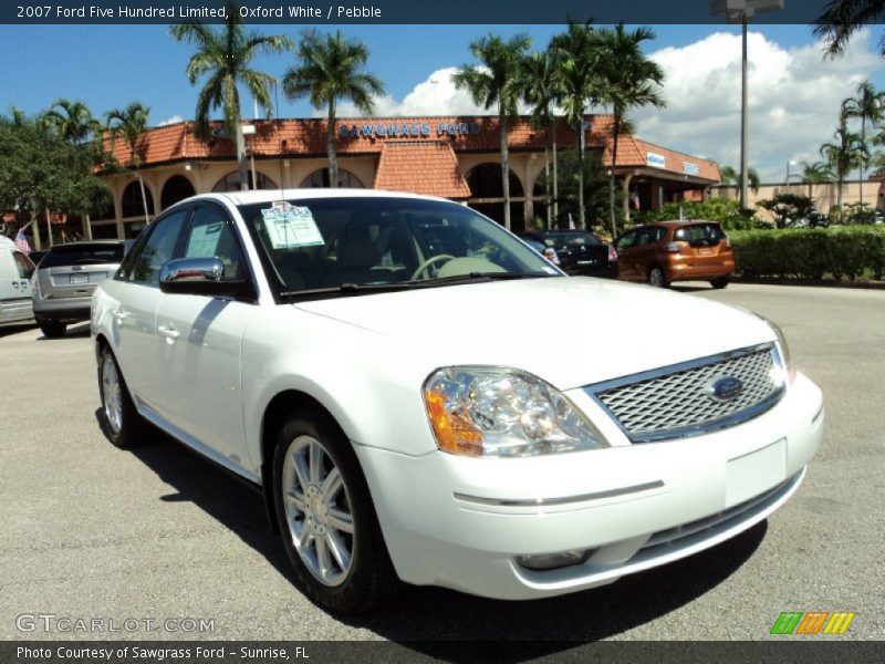 Oxford White / Pebble 2007 Ford Five Hundred Limited